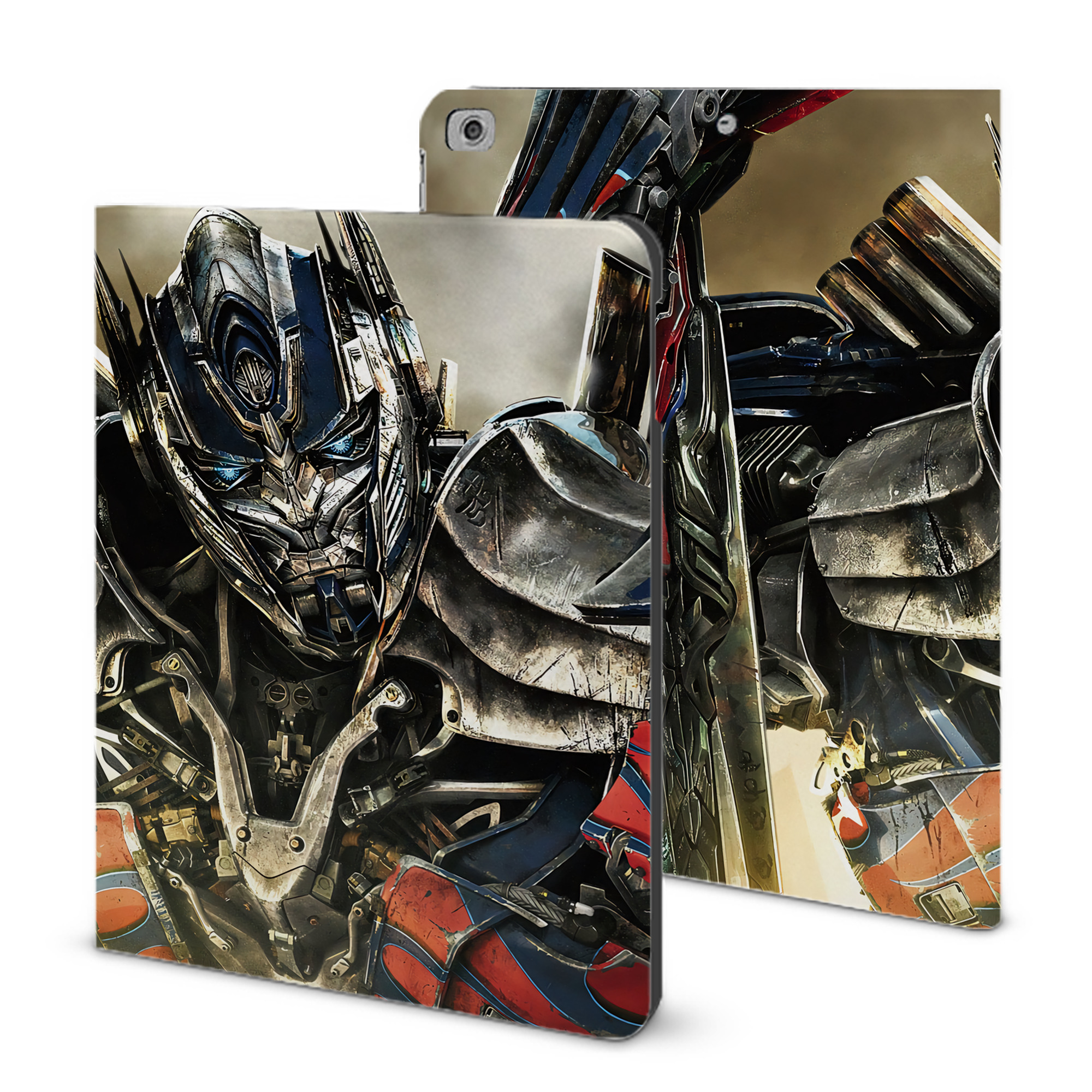 （画像用） Transformers トランスフォーマー IPad ケース ブック型 PUレザー TPU 耐衝撃 軽量 薄型 ペン収納なし 全面保護 IPad 各モデル対応